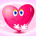 Gif animé coeur heureux